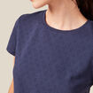 T-shirt manches courtes bleu marine femme