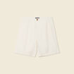 Bermuda droit avec pinces ecru homme