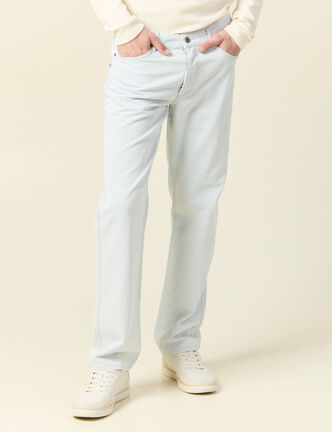 Jeans regular 5 poches denim snow bleach homme
