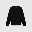 Pull manches longues col rond noir homme