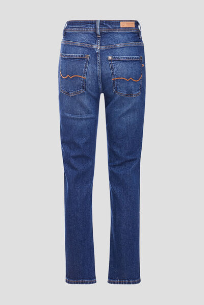 Jeans regular denim brut femme