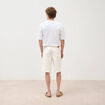 Bermuda en jean coton denim blanc homme