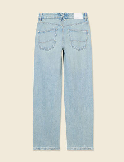 Jeans droit 7/8ème denim baby bleu femme