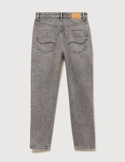 Jeans mom 7/8&egrave;me denim gris femme