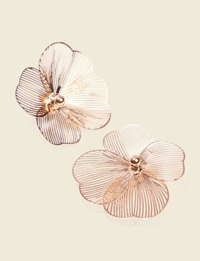 Boucles d'oreilles clous couleur or femme
