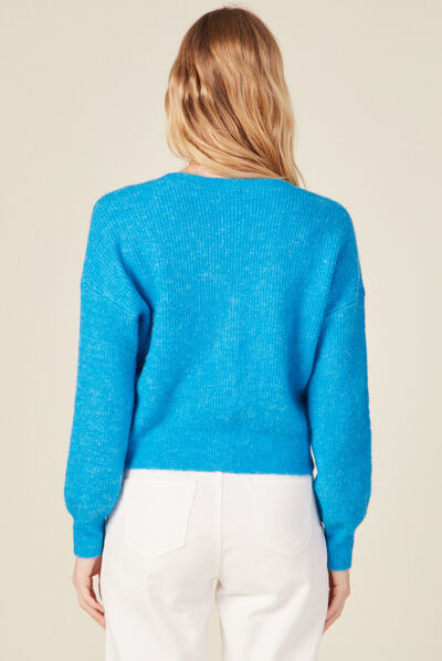 Gilet éco-responsable bleu femme