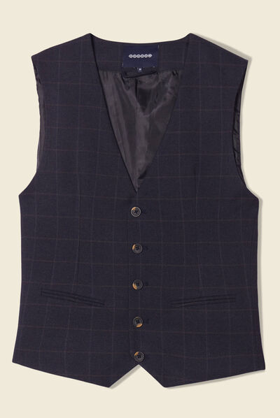 Veston sans manches gris foncé homme