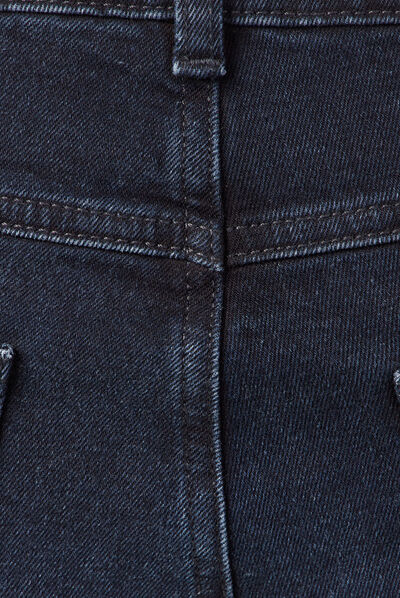 Jeans straight tapered denim noir homme