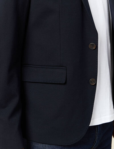 Veste blazer cintrée bleu marine homme