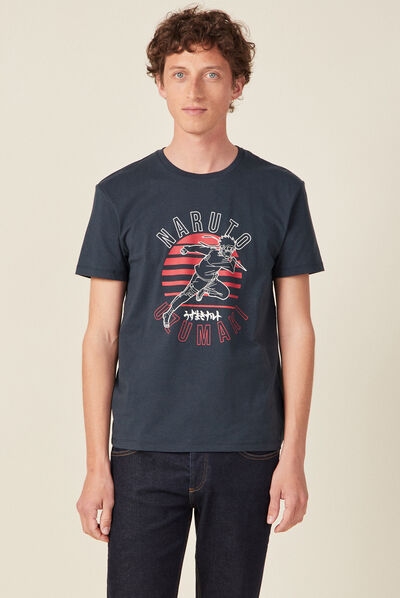 T-shirt manches courtes Naruto bleu marine homme