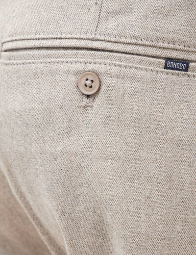 Pantalon chino avec ceinture beige homme
