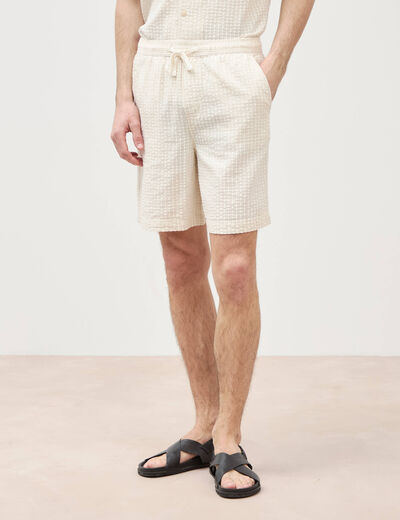 Short beige homme