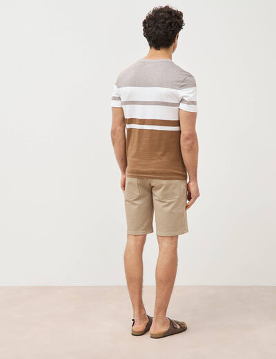 T-shirt manches courtes taupe homme