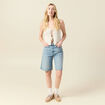 Débardeur tricot noué creme femme
