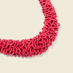 Collier avec perles rouge femme