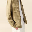 Veste oversize poches rabat taupe homme