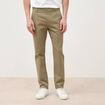 Pantalon chino slim vert kaki homme