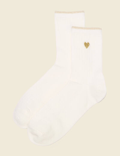 Chaussettes ecru femme