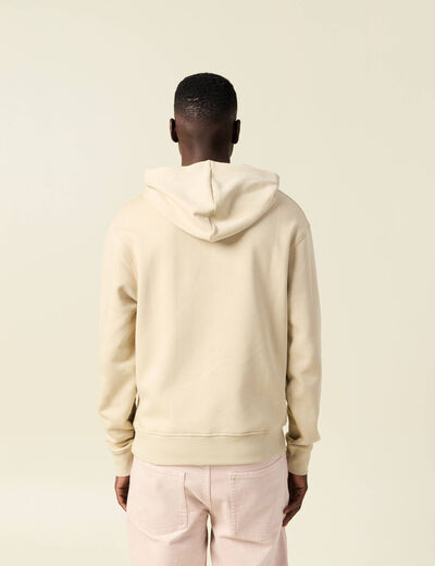 Sweat à capuche beige homme