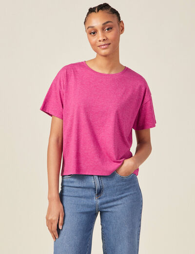 T-shirt manches courtes violet clair femme