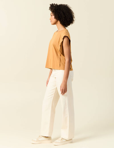 T-shirt manches courtes camel femme