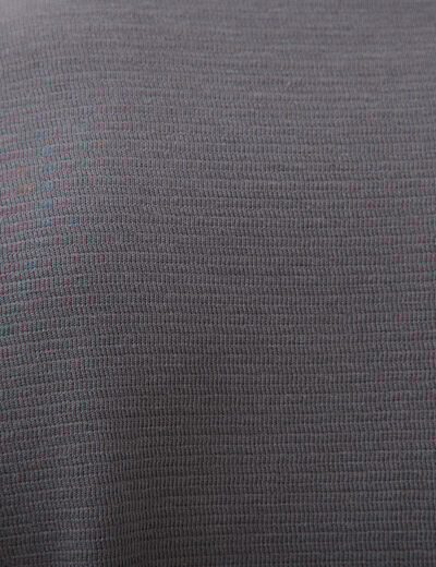 T-shirt ras de cou manches courtes gris fonc&eacute; homme