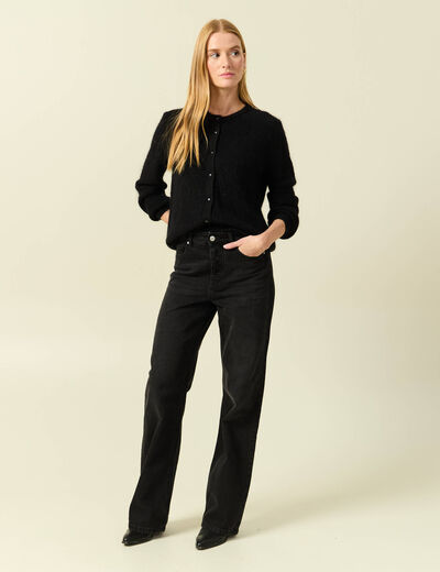 Gilet manches longues noir femme