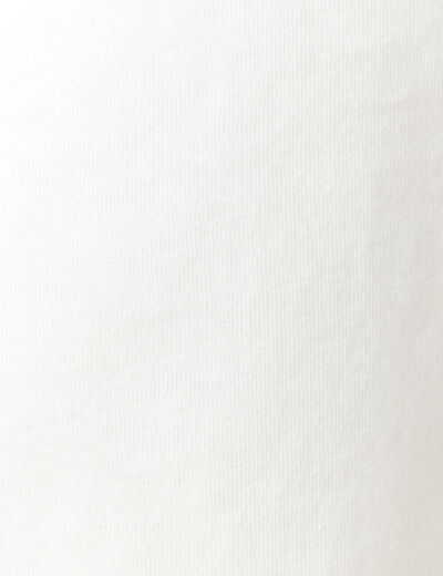 T-shirt manches courtes ecru homme