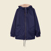 Parka r&eacute;versible bleu marine femme