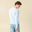 Sweat manches longues avec broderie bleu ciel homme