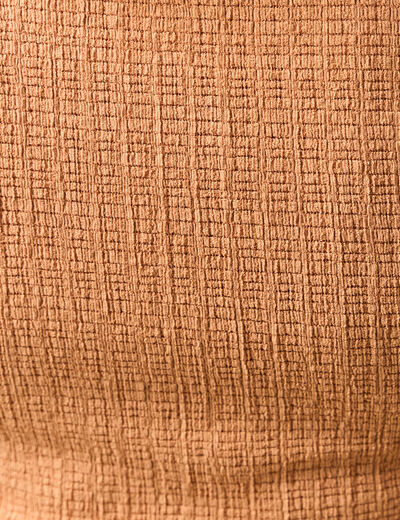 T-shirt ajusté court manches courtes terracotta femme