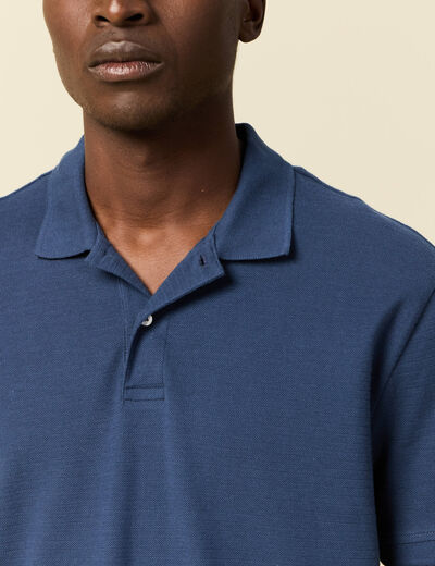 Polo éco-responsable bleu foncé homme