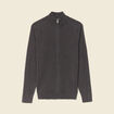 Gilet manches longues zippé gris foncé homme