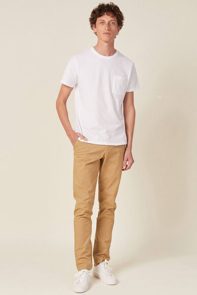 Pantalon slim Instinct chino beige homme