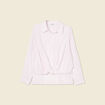 Blouse manches longues rose poudrée femme