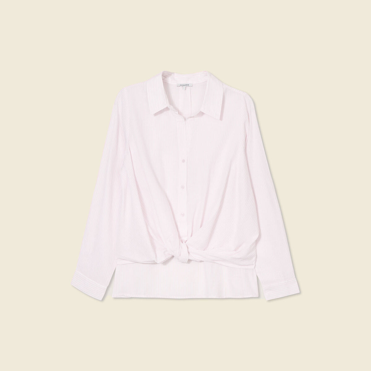 Blouse manches longues rose poudrée femme