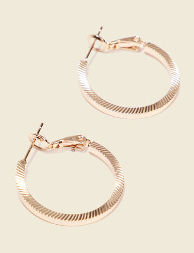 Boucles d'oreilles créoles couleur or femme