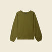 T-shirt manches longues vert kaki femme
