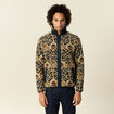 Gilet manches longues zipp&eacute; sherpa beige homme