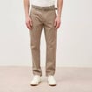 Pantalon straight longueur 32 ceinture taupe homme