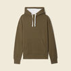 Sweat à capuche doublé taupe homme