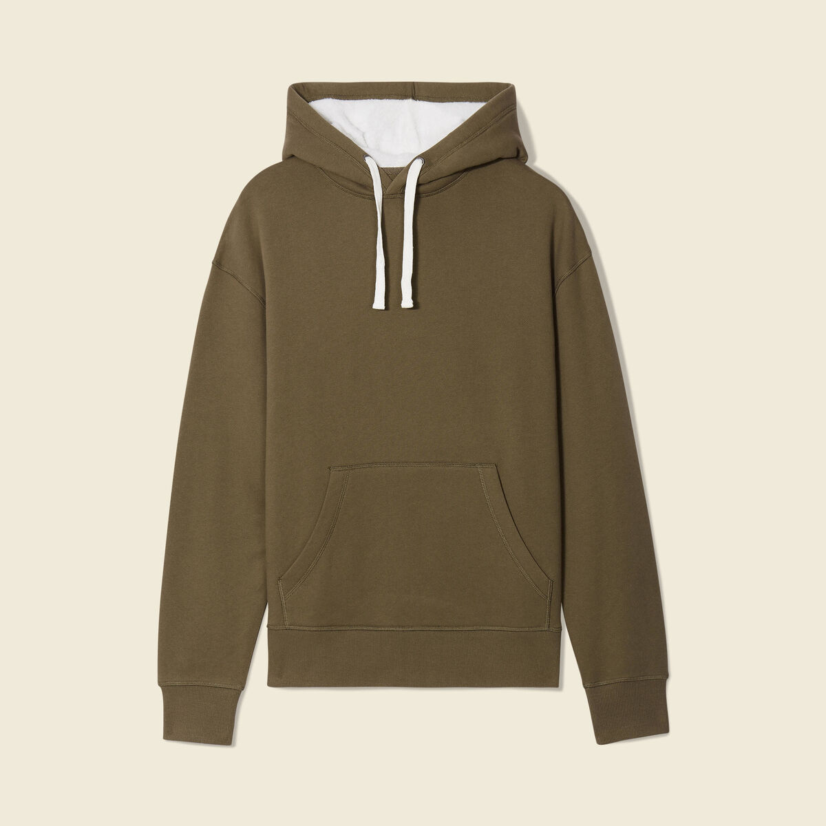 Sweat à capuche doublé taupe homme