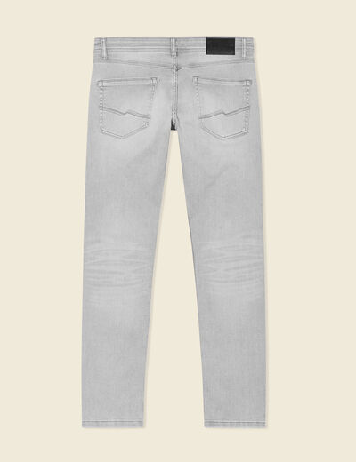 Jeans slim 5 poches denim snow gris homme