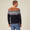 Pull manches longues fabriqué en France marron homme