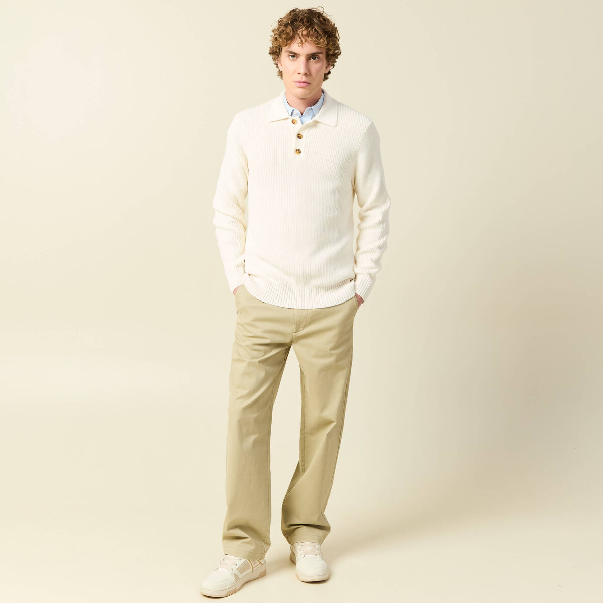 Pantalon beige homme