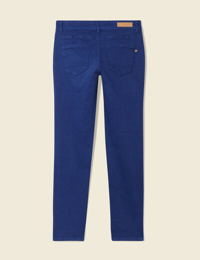 Pantalon slim 7/8ème bleu marine femme