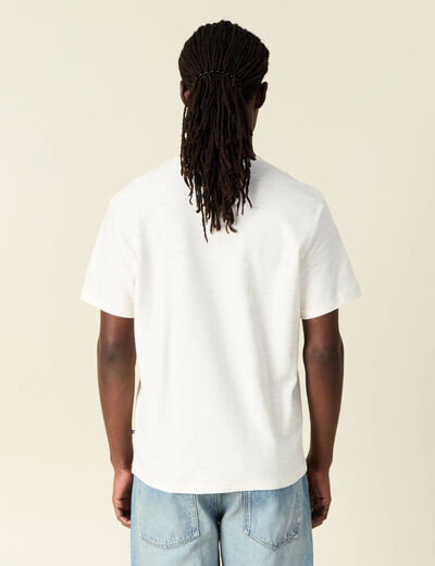 T-shirt manches courtes ecru homme