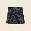 Jupe-short droite noir femme
