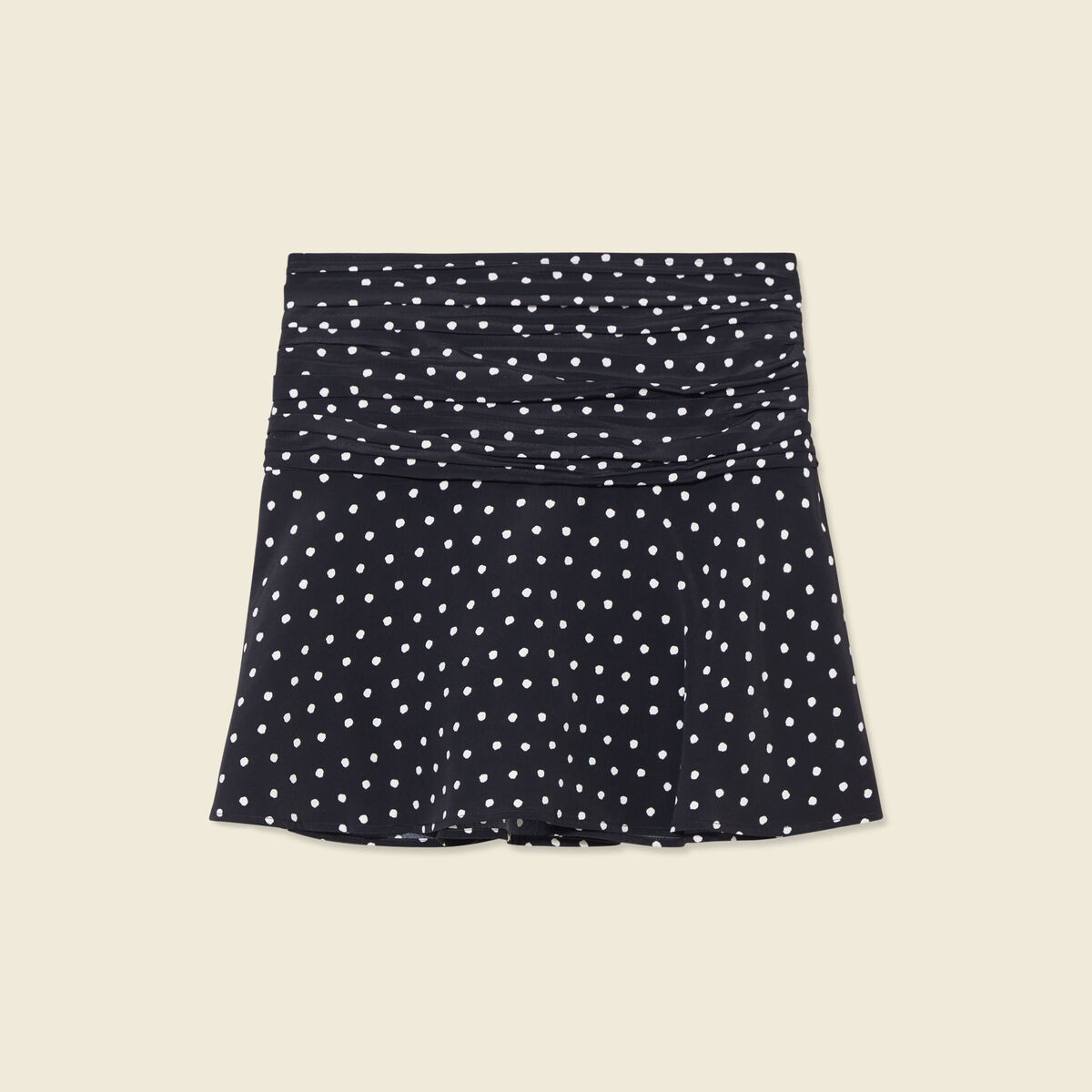 Jupe-short droite noir femme