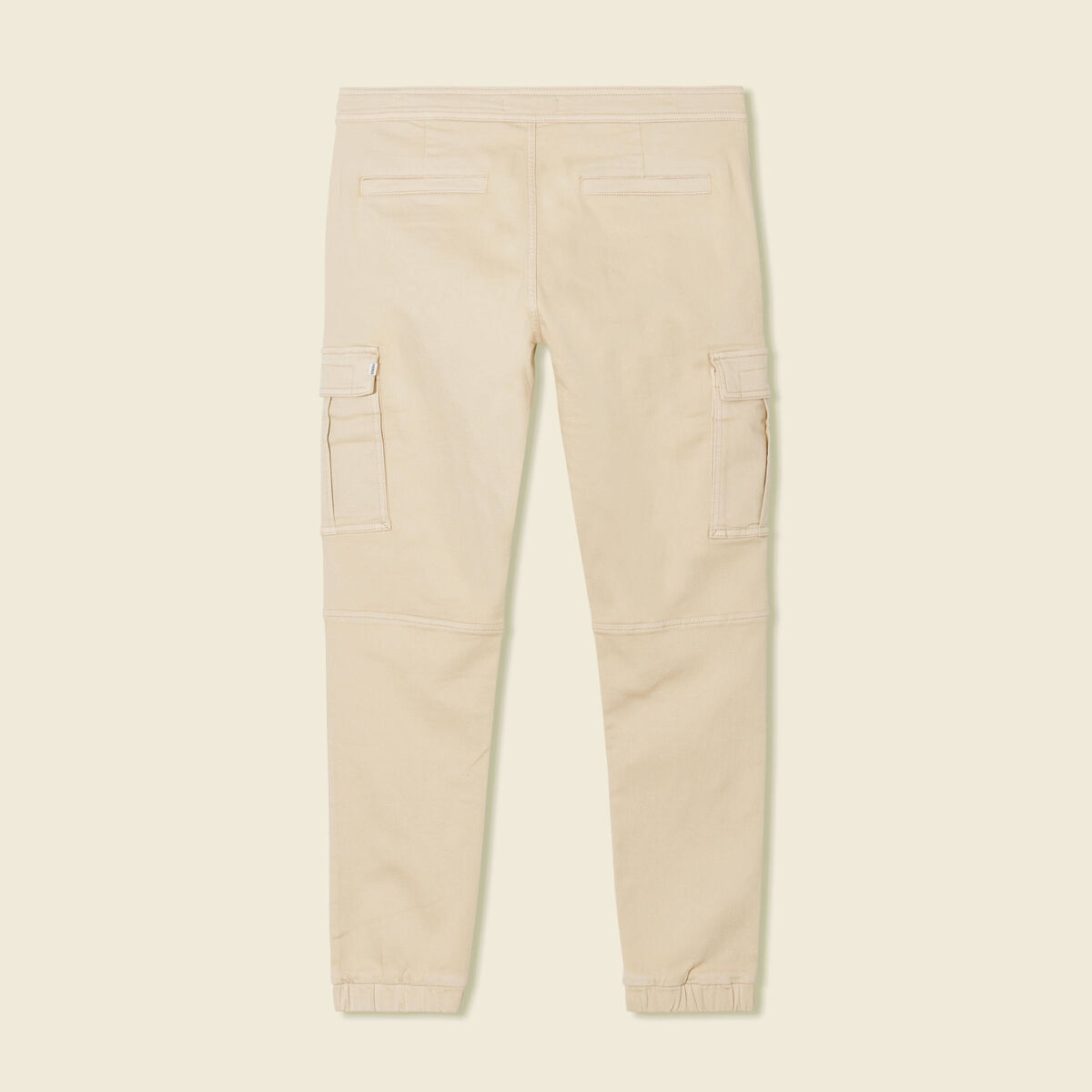 Pantalon battle bas resserr&eacute; beige homme